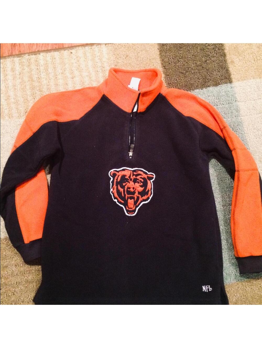 Chicago Bears Quarter Zip Sweatshirt Youth M